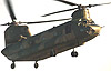 CH-47C Chinook A15-011 of 12 Squadron late on Sunday afternoon, the suns giving this chook driver a bit of trouble as he heads West. At this time the CH-47s were still under the control of the RAAF. They were later traded in on new D models and are now under Army control.