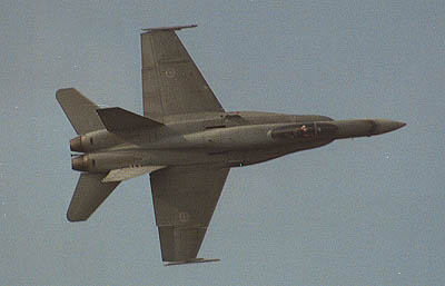 Perhaps the most spectacular solo performer of the day, the Canadian CF188
