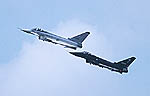 Thursday only saw a flypast by two Eurofighters, a sight very rarely seen to date