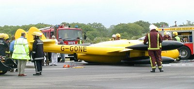 De Havilland's Venom's mishap on landing