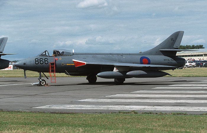 Another CJAC machine on the flightline was ex-FRADU Hunter PR11 WT723/G-PRII, still very much as it was when it last operated from RNAS Yeovilton.