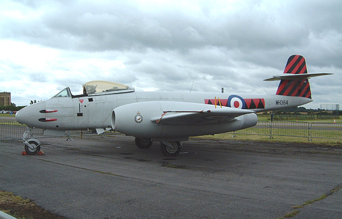 Another Kemble based machine to be found in the static park was Meteor F8 WH364 painted in the markings of 601 "County of London" Squadron.
