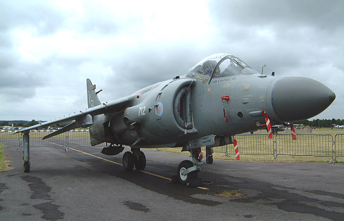 Representing other "Hawker" aircraft in the static was 899[RN] Squadron Sea Harrier FA2 ZH808.