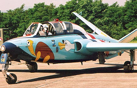 Yuk! The French do like some 'off-the-wall' stuff! This is a privately owned Zephyr, the naval version of the Magister.