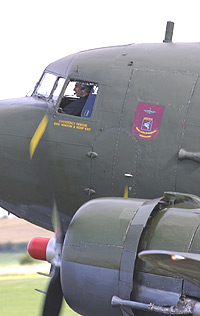 The BBMF's Dakota substituted for the Lancaster on Saturday