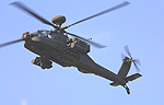 Apache was kept busy with corporate demonstration flights, but avoided the public's gaze