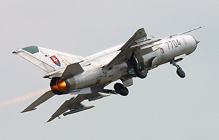 MiG-21 blasts off