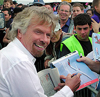 Richard Branson sure knows a good thing when he sees it! Picture by Garry Lakin