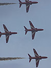 Red Arrows, dodging the thunderstorm on Saturday