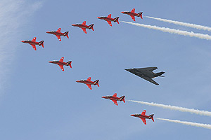 Highlight of the weekend for many - that Reds & F-117A Saturday flypast!