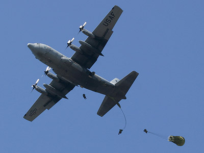 C-130E paradrop