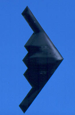 Almost a flying 'display', the B2 at least showed a few angles