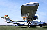 The ex-Greenpeace Catalina still graces the Duxford grass