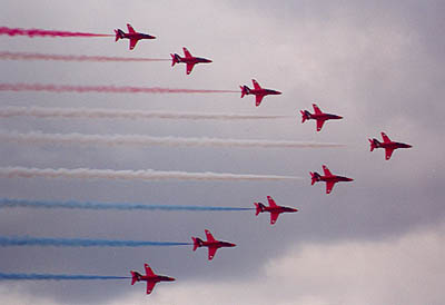 Red Arrows; picture by John Dullighan